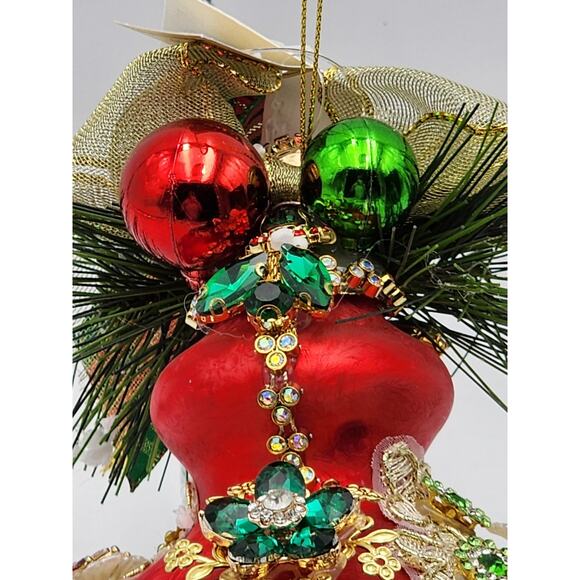 Mark Roberts Christmas 2024 King's Jewel Fancy Finial Ornament 8" Red Frosted - Picture 16 of 16